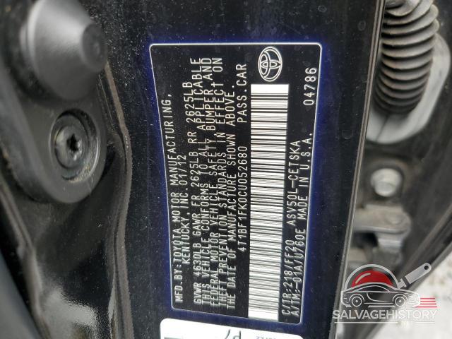 4T1BF1FK0CU052680 2012 TOYOTA CAMRY photo no. 12