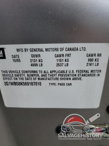 2G1WB58K569187010 2006 CHEVROLET IMPALA photo no. 12