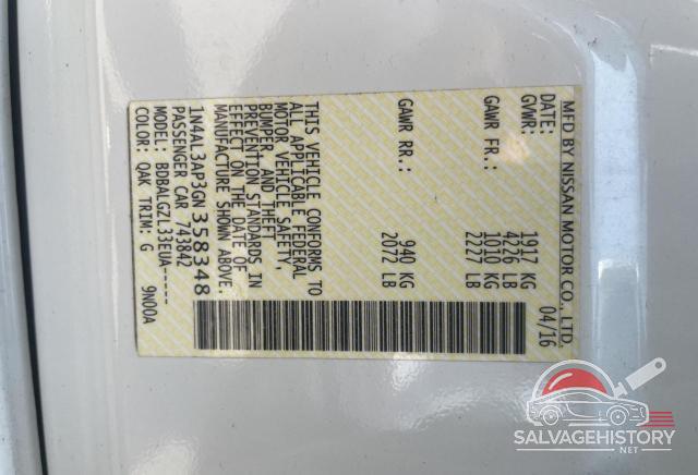 1N4AL3AP3GN358348 2016 NISSAN ALTIMA photo no. 10