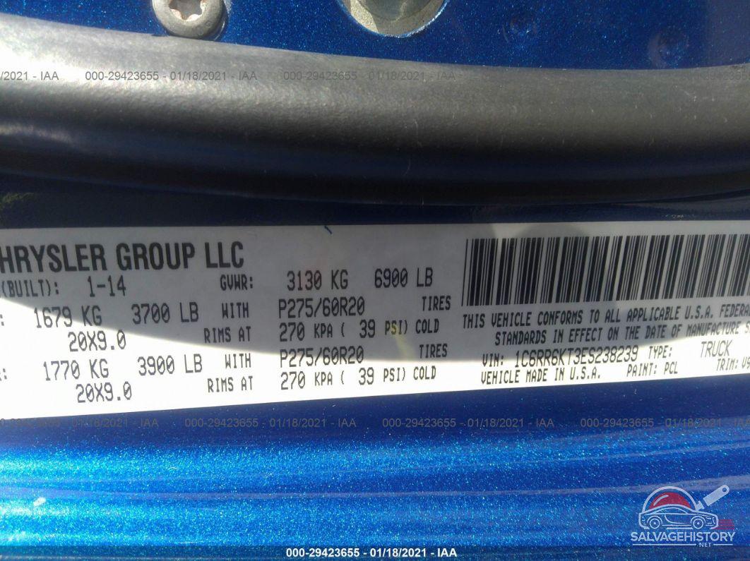 1C6RR6KT3ES238239 2014 RAM 1500 photo no. 9