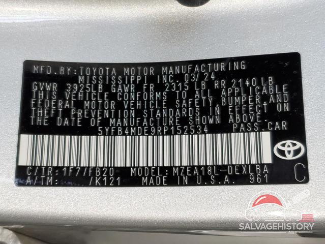 5YFB4MDE9RP152534 2024 TOYOTA COROLLA photo no. 12