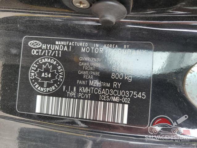 KMHTC6AD3CU037545 2012 HYUNDAI VELOSTER photo no. 13