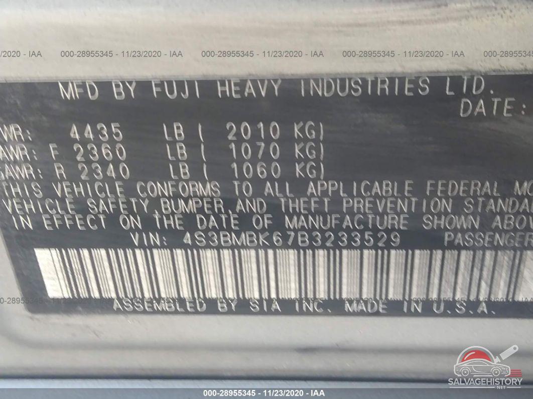 4S3BMBK67B3233529 2011 SUBARU LEGACY photo no. 9