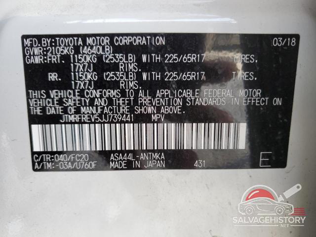 JTMRFREV5JJ739441 2018 TOYOTA RAV4 photo no. 13
