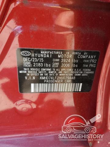 KMHD74LF2HU079448 2017 HYUNDAI ELANTRA photo no. 12