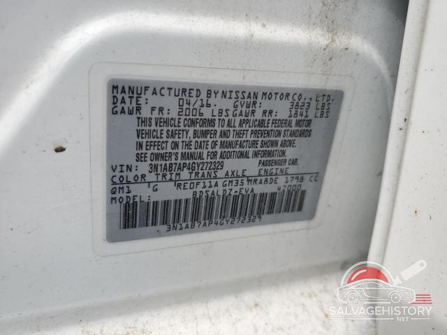 3N1AB7AP4GY272329 2016 NISSAN SENTRA photo no. 12