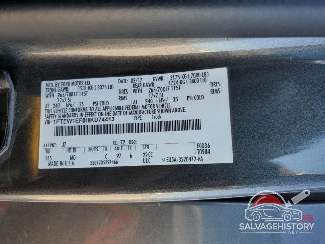 1FTEW1EF8HKD74413 2017 FORD F-150 photo no. 12