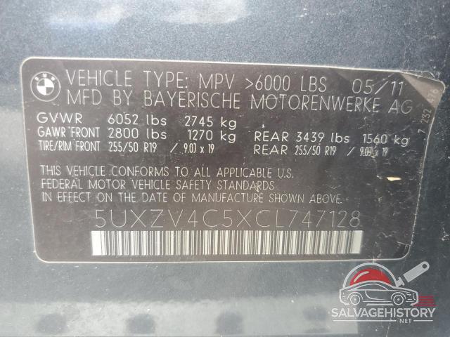 5UXZV4C5XCL747128 2012 BMW X5 photo no. 13