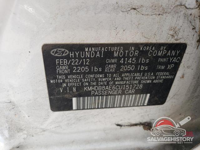 KMHDB8AE6CU151728 2012 HYUNDAI ELANTRA photo no. 12