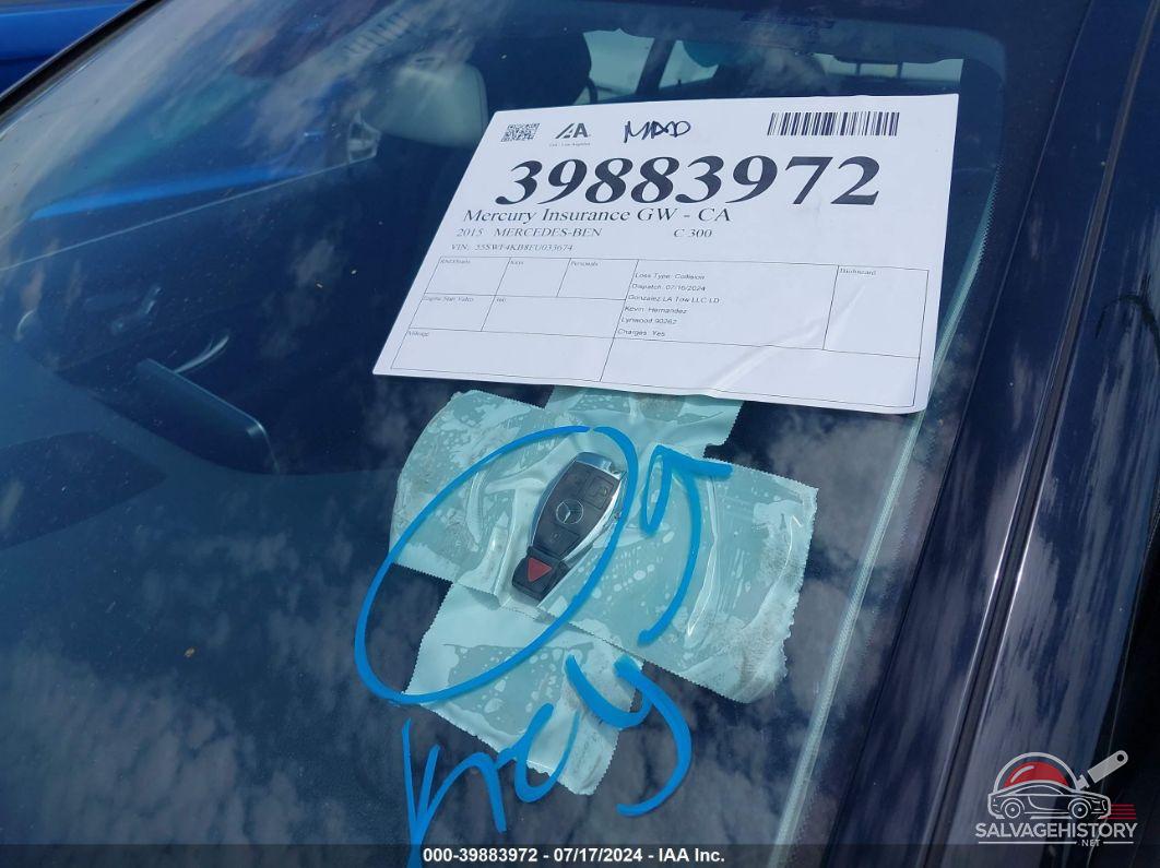 55SWF4KB8FU033674 2015 MERCEDES-BENZ C 300 photo no. 11