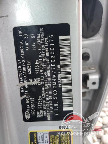 5XXGM4A77EG300176 2014 KIA OPTIMA photo no. 12
