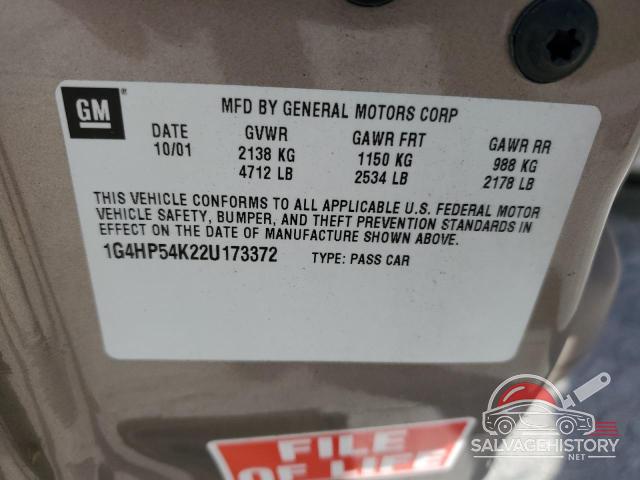 1G4HP54K22U173372 2002 BUICK LESABRE photo no. 12