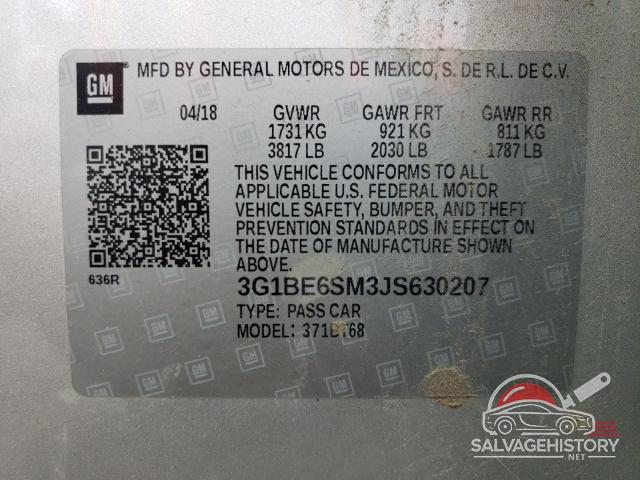 3G1BE6SM3JS630207 2018 CHEVROLET CRUZE photo no. 12