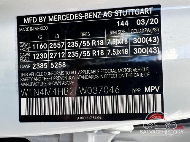W1N4M4HB2LW037046 2020 MERCEDES-BENZ GLB-CLASS photo no. 14
