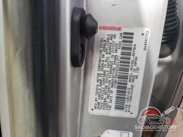 JTDBF30KX20001377 2002 TOYOTA CAMRY photo no. 12