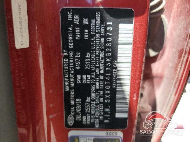 5XXGT4L35KG280731 2019 KIA OPTIMA photo no. 12