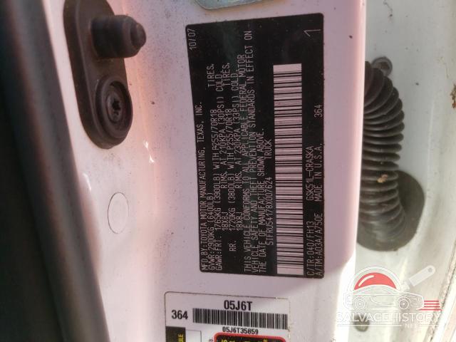 5TFRU54178X007624 2008 TOYOTA TUNDRA photo no. 12