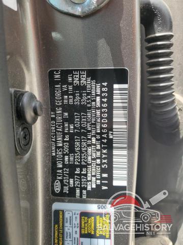 5XYKT4A66DG364384 2013 KIA SORENTO photo no. 12