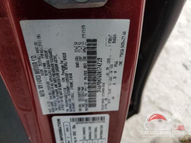 3FA6P0H76DR174738 2013 FORD FUSION photo no. 12