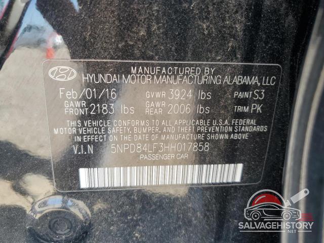 5NPD84LF3HH017858 2017 HYUNDAI ELANTRA photo no. 12