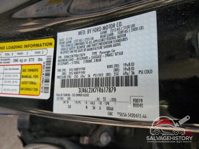 3LN6L2JK7FR617879 2015 LINCOLN MKZ photo no. 12