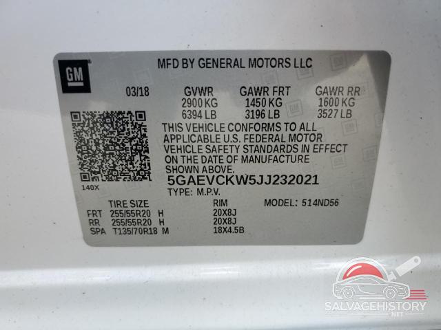 5GAEVCKW5JJ232021 2018 BUICK ENCLAVE photo no. 13