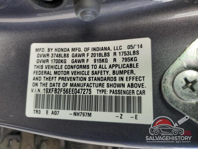 19XFB2F56EE047275 2014 HONDA CIVIC photo no. 12