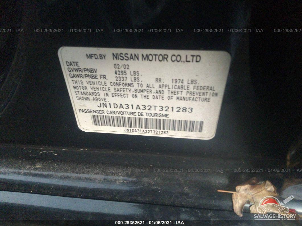 JN1DA31A32T321283 2002 NISSAN MAXIMA photo no. 9