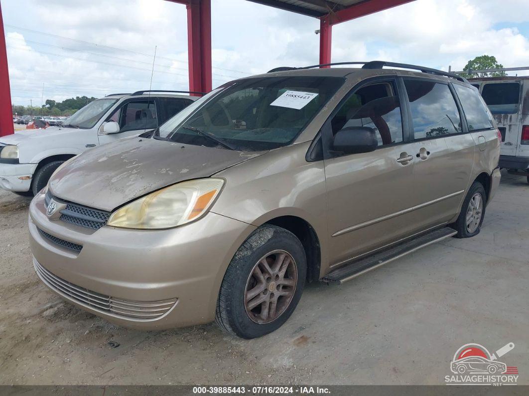 5TDZA23C04S021990 2004 TOYOTA SIENNA photo no. 2