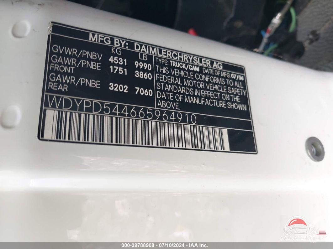 WDYPD544665964910 2006 FREIGHTLINER SPRINTER photo no. 9
