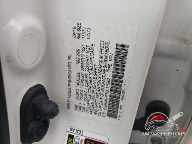 5J6RM4H77GL115962 2016 HONDA CRV photo no. 14