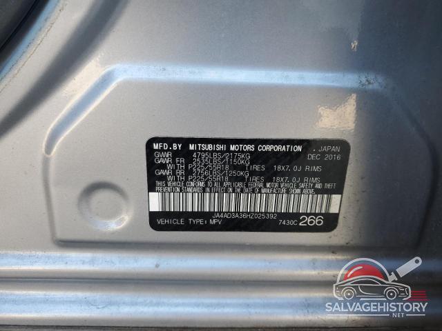 JA4AD3A36HZ025392 2017 MITSUBISHI OUTLANDER photo no. 13