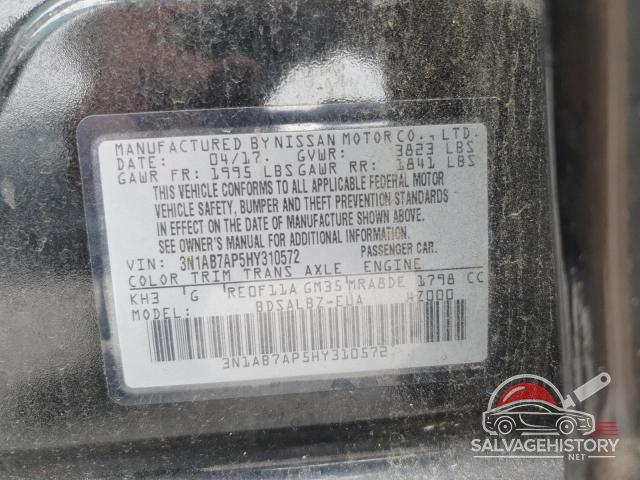 3N1AB7AP5HY310572 2017 NISSAN SENTRA photo no. 13