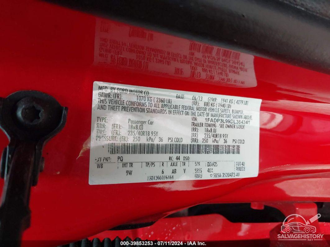 1FADP3L99DL364341 2013 FORD FOCUS photo no. 9