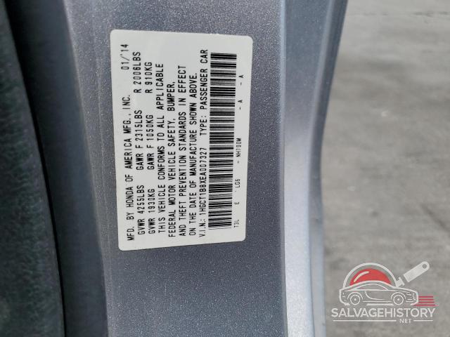 1HGCT1B8XEA007327 2014 HONDA ACCORD photo no. 12
