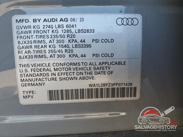 WA1L2BFZ3PP071438 2023 AUDI Q4 E-TRON photo no. 13