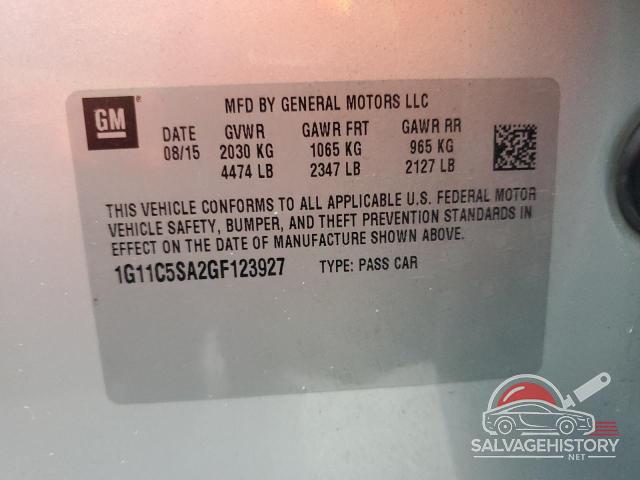 1G11C5SA2GF123927 2016 CHEVROLET MALIBU photo no. 12