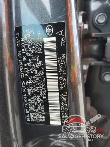 JTDKDTB35E1565173 2014 TOYOTA PRIUS photo no. 13