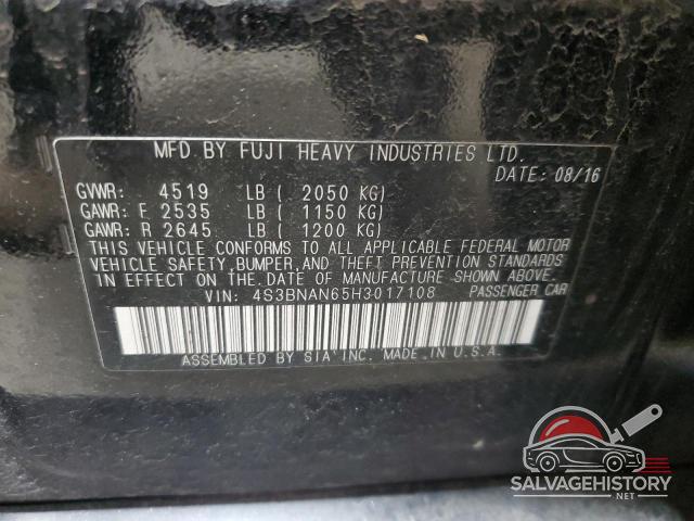 4S3BNAN65H3017108 2017 SUBARU LEGACY photo no. 12
