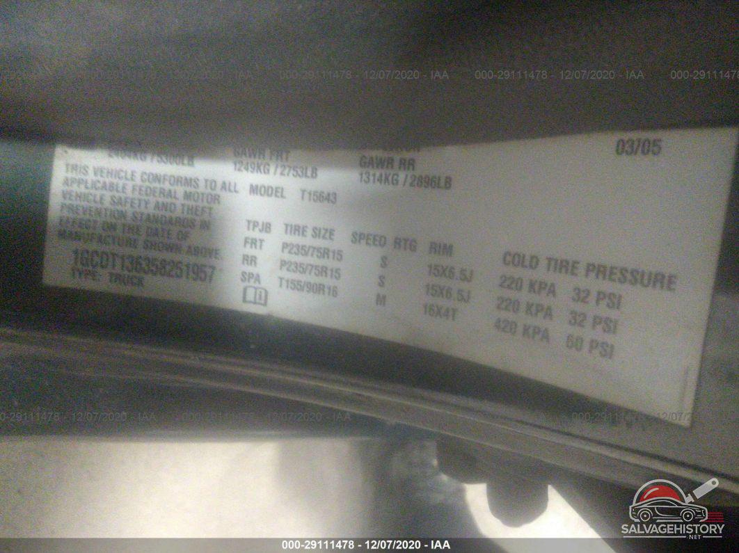 1GCDT136358251957 2005 CHEVROLET COLORADO photo no. 9