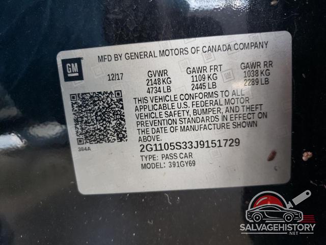 2G1105S33J9151729 2018 CHEVROLET IMPALA photo no. 12