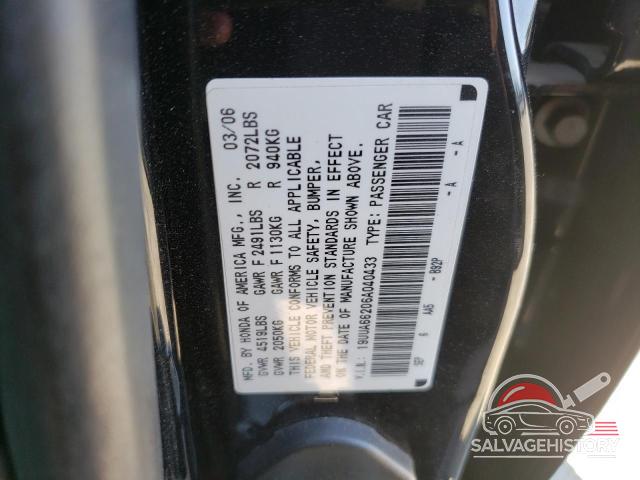 19UUA66206A040433 2006 ACURA TL photo no. 12