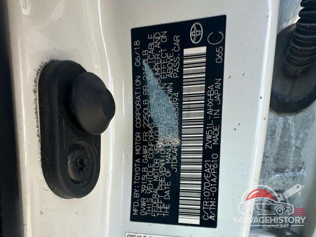 JTDKARFU6J3063494 2018 TOYOTA PRIUS photo no. 10