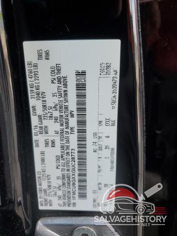 1FMCU9GXXGUC28773 2016 FORD ESCAPE photo no. 13