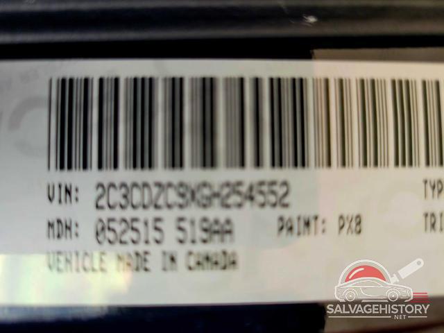 2C3CDZC9XGH254552 2016 DODGE CHALLENGER photo no. 10
