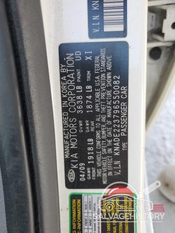 KNADE223796550082 2009 KIA RIO photo no. 12