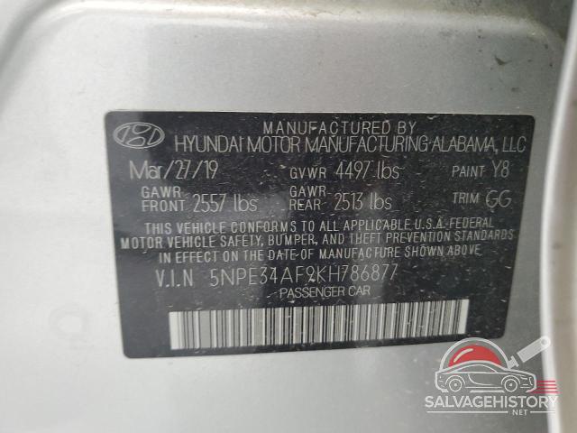 5NPE34AF9KH786877 2019 HYUNDAI SONATA LIM photo no. 13