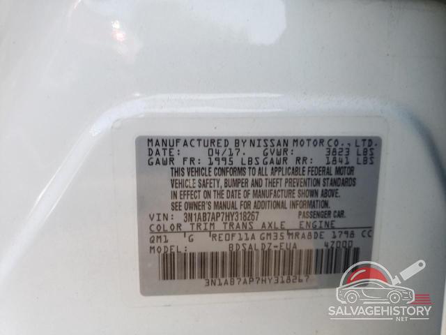 3N1AB7AP7HY318267 2017 NISSAN SENTRA photo no. 12