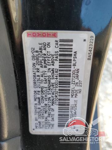 JTDDR32T930144182 2003 TOYOTA CELICA photo no. 12