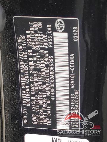 4T4BF3EK0AR065395 2010 TOYOTA CAMRY photo no. 12